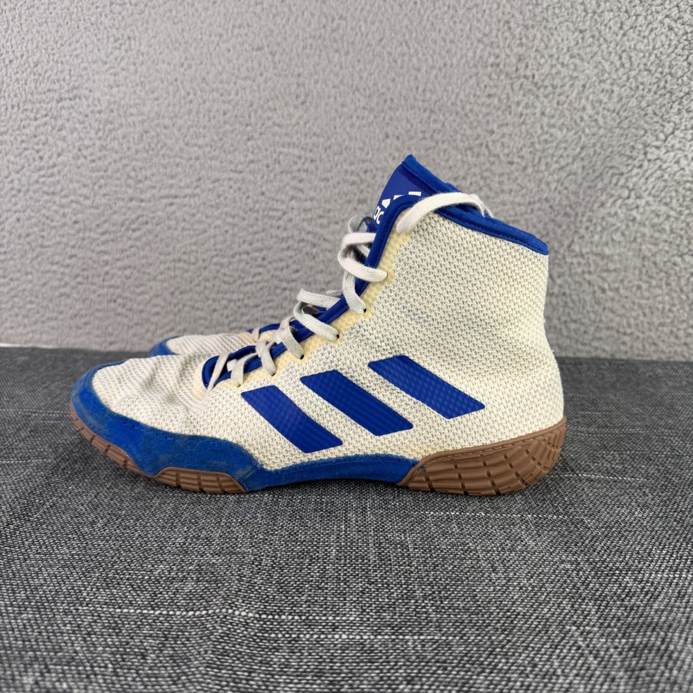 Adidas Tech Fall 2.0 Wrestling Shoes Mens 9.5 White Royal Blue Gum Sole FU8171